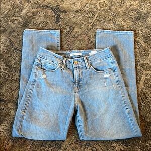 Good American Light Blue Straight Leg Jeans Stretch Size 26